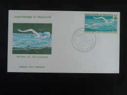 FDC Natation Swimming Jeux Olympiques Montreal Olympic Games St-Pierre Et Miquelon 1976 - FDC