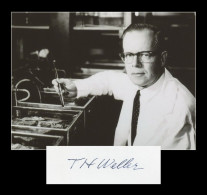 Thomas Huckle Weller (1915-2008) - Virologist - Signed Card + Photo - Nobel - Inventeurs & Scientifiques