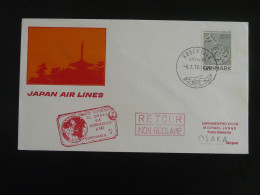 Lettre Premier Vol First Flight Cover Copenhagen Osaka Japan Air Lines 1979 - Lettres & Documents