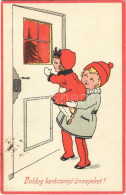 T2/T3 Boldog Karácsonyi ünnepeket! / Christmas Greeting Art Postcard, Children. EAS. 4732. (fl) - Unclassified