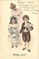 T2 1905 Boldog Újévet! / New Year Greeting Art Postcard, Children. M. Munk Vienne Nr. 159. - Sin Clasificación