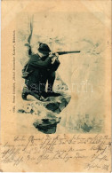 T3 1904 Hunter With Rifle. Oscar Hoegler "Hotel Deutscher Kaiser" 6052. (EB) - Ohne Zuordnung
