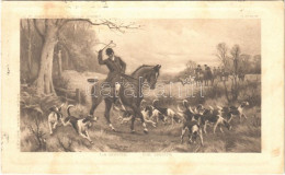 T3 La Meute / Die Meute / Hunting Art Postcard S: J. S. Sanderson Wells (fl) - Sin Clasificación