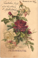 T2/T3 1901 Roses. Litho S: C. Klein (fl) - Non Classificati