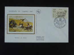 FDC Histoire Postale Malle Poste Journée Du Timbre Clermont Ferrand 63 Puy De Dome 1987 - Diligences