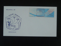 Lettre Avec Vignette LISA Mecaphil Bordeaux 33 Gironde 1989 - 1988 Type « Comète »