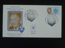 FDC Georges Landry Banque Des îles St-Pierre Et Miquelon 1989 - FDC