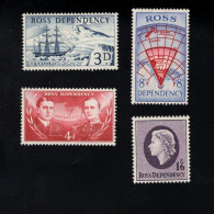 1870095516 1957 SCOTT L1 L4 (XX) POSTFRIS MINT NEVER HINGED  - ROSS DEPENCENCY SET 1957 - Neufs