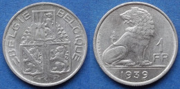 BELGIUM - 1 Franc 1939 KM# 120 Leopold III (1934-1950) - Edelweiss Coins - 1 Frank