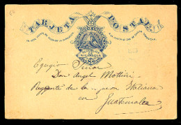 NICARAGUA. 1886. Managua - Guatemala. 3c Stat Card. V. Scarce Used. - Nicaragua