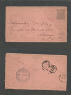 NICARAGUA. 1893 (Junio) Chinandega - USA, Chicago (July 6) Via Corinto (19 June) And NY (July 5) Early 10c Grey / Salmon - Nicaragua