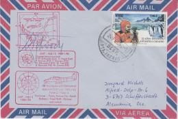 Chile Antarctic Flight Polar 2 / Polar 4- Signature Ca Punta Arenas  20 FEB 1990 (SZ164D) - Vols Polaires