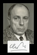 Claude Simon (1913-2005) - French Novelist - Signed Card + Photo - Nobel Prize - Inventori E Scienziati