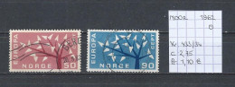 (TJ) Europa CEPT 1962 - Noorwegen YT 433/34 (gest./obl./used) - 1962
