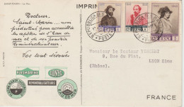 Saint Marin 1951 Carte Ionyl Biomarine Le Roc - Brieven En Documenten