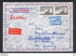 FINLAND: 1967 EXPRESS COVERT WITH:  75 M. COUPLE + 45 M. (543x2 + P.A. 8) - TO GERMANY - Lettres & Documents