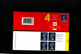 GREAT BRITAIN - 4 X 2nd Class  (Walsall)  DEEP BLUE  PULL OPEN TAB BOOKLET MINT NH  HA 3a - Booklets