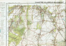 Institut Géographique Militaire Be - "CHASTRE-VILLEROUX-BLANMONT-GEMBOUX" - N° 40/5-6 - Edition: 1963 - Echelle 1/25.000 - Carte Topografiche