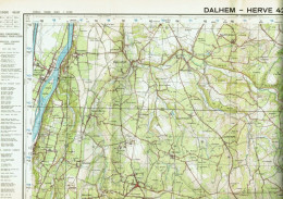 Institut Géographique Militaire Be - "DALHEM-HERVE" - N° 42/-4 - Edition: 195 - Echelle 1/25.000 - Cartes Topographiques