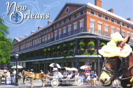 UNITED STATES, LOUISIANA, NEW ORLEANS, CARRIAGE, HORSE, FRENCH QUARTER, PONTALBA APARTMENTS - New Orleans