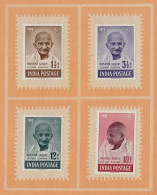India 1948 Mahatma Gandhi Mourning 4v SET MOURNING ISSUE BOOKLET, MINT, UNCANCELLED, As Per Scan - Brieven En Documenten
