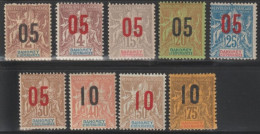 DAHOMEY - 1912 - YVERT N°33/42 * MH - COTE = 32 EUR. - - Nuovi