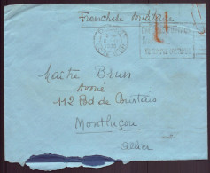 Enveloppe En Franchise Militaire Du 8 Septembre 1939 De Dijon Pour Montluçon - Altri & Non Classificati