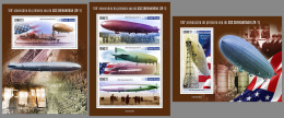 GUINEA BISSAU 2023 MNH USS Shenandoah (ZR-1) Zeppelin Luftschiff Airship M/S+2S/S - IMPERFORATED - DHQ2339 - Zeppelins