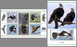 GUINEA REP. 2023 MNH Eagles Adler Aigles M/S+S/S - OFFICIAL ISSUE - DHQ2339 - Aigles & Rapaces Diurnes