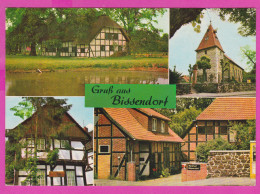 293065 / Germany BRD Bissendorf  - Han. Wedemark PC USED 1983 - 10+60 Pf. Freimarken Schloss Glücksburg , Schloss Rheydt - Bissendorf