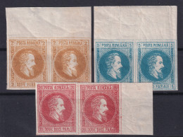 MOLDAVIA-WALACHIA 1864 - MNH - Sc# I-III - 3 Pairs - Never Issued! - 1858-1880 Fürstentum Moldau