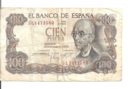 ESPAGNE 100 PESETAS 1970 VF P 152 - 100 Pesetas