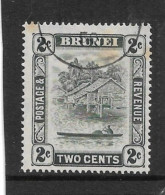 BRUNEI 1950 2c GREY SG 80a PERF 14½ X 13½ FINE USED Cat £10 - Brunei (...-1984)