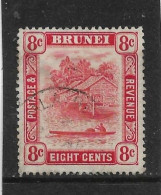 BRUNEI 1951 8c SG 84a PERF 13 FINE USED Cat £22 - Brunei (...-1984)