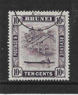 BRUNEI 1950 10c SG 85a PERF 14½ X 13½ FINE USED Cat £8.50 - Brunei (...-1984)