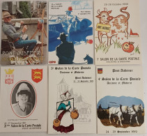 17 Cartes Salon De La Carte Postale PONT AUDEMER 14 - Collector Fairs & Bourses