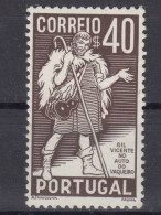 ⁕ Portugal 1935 ⁕ 400 Years Gil Vicente Mi.599 ⁕ 1v MH - Used Stamps