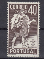 SALE !! 50 % OFF !! ⁕ Portugal 1935 ⁕ 400 Years Gil Vicente Mi.599 ⁕ 1v MH - Oblitérés