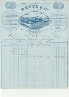 FACTURE - BETTS &Co - USINE A FLOIRAC (PRES BORDEAUX ) ANNEE 1876 - 1800 – 1899