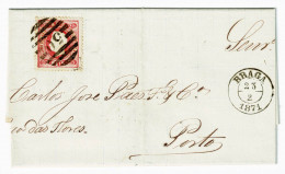 Portugal, 1871, # 30, Para O Porto - Cartas & Documentos