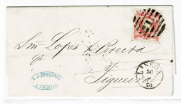 Portugal, 1870, # 30, Para Figueira - Storia Postale