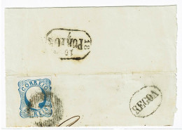 Portugal, 1857, # 12, Fragmento - Storia Postale