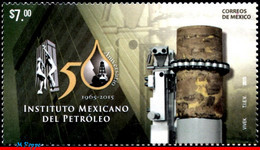 Ref. MX-2944 MEXICO 2015 OIL, MEXICAN PETROLEUM, INSTITUTE, MNH 1V Sc# 2944 - Pétrole