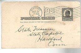 52945 ) USA Postal Stationery Stamford Postmark 1911 - 1901-20