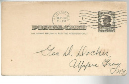 52947 ) USA Postal Stationery Albany Postmark 1909 - 1901-20