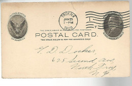 52954 ) USA Postal Stationery  Troy Postmarks 1909 - 1901-20