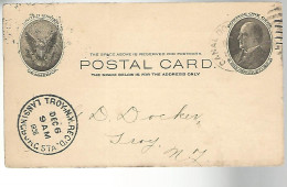 52956 ) USA Postal Stationery Canal Dover Troy Postmarks Duplex 1906 - 1901-20