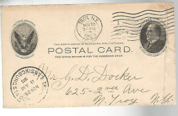 52957 ) USA Postal Stationery Lansingburg Troy Postmarks  1903 - 1901-20