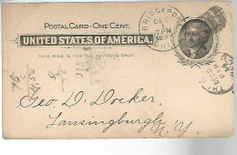 52961 ) USA Postal Stationery Troy Bridgeport Postmarks Duplex 1899 - ...-1900