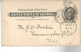 52960 ) USA Postal Stationery Troy Danbury Postmarks Duplex 1900 - ...-1900